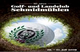 50 Jahre Golf- und Landclub Schmidmühlen · 2019-08-02 · Unternehmer einen 9-Loch-Platz, wobei Loch 1 damals die Landebahn für sein Flugzeug war. Mit einem zinslosen Darlehen