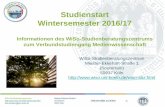 Studienstart Wintersemester 2016/17 · 2020-02-17 · WiSo-Studienberatungszentrum Meister-Ekkehart-Straße 1 (Souterrain) wiso-beratung@uni-koeln.de 50937 Köln Universität zu ...