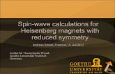 Spin-wave calculations for Heisenberg magnets with reduced ...kreisel/Spinwaves_disputation.pdf · Spin-wave calculations for Heisenberg magnets with reduced symmetry Andreas Kreisel,
