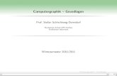 Prof. Stefan Schlechtweg-Dorendorf · Rendering-Pipeline Beleuchtungsmodelle und -berechnungen Texturen Computergraphik-Hardware Animation ... Rendering-System REYES (" Rendering