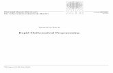 Rapid Mathematical Programming - GWDGwebdoc.sub.gwdg.de/ebook/serien/ah/reports/ZIBreport/ZR-04-58.pdf · Rapid Mathematical Programming Effort Effect Do−it−yourself Workbench