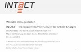 Wandel aktiv gestalten INTACT Transparent Infrastructure ... · ESAC released „Joint Understanding of Offsetting“ • Offset deals are pilot models. • They should lead to a
