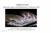Aktuelle Lage und Phänomene / Februar 2017 · 2017-02-22 · Seite 2 1 Cybercrime Aktuelle Lage und Phänomene / Februar 2017 KOK Olaf Borries, LKA 245 Cybercrime ZAC Berlin –Zentrale