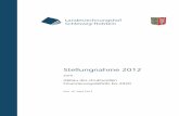 Stellungnahme 2012 zum Abbau des strukturellen ... · runderlasse 2011/2012 bis 2014 gestatten den Ressorts nicht, die notwendigen Ausgaben und voraussichtlichen Einnahmen für die