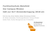 Fachhochschule Bielefeld Der Campus Minden lädt zur GLT ...€¦ · Fachhochschule Bielefeld Der Campus Minden lädt zur GLT-Anwendertagung 2018 ein Prof. Dr.-Ing. Oliver Wetter,