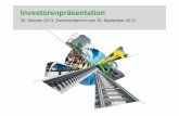 Vossloh Praesentation Q3 2013 DE · 2019-01-17 · Vossloh-Konzern, 9 Monate 2013 ... Europa, Afrika und Australien mit Umsatzzuwächsen Deutschland Frankreich Übriges Westeuropa
