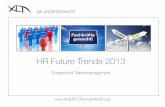 HR Future Trends 2013 - Agentur ohne Namen · HR Future Trends 2013 Sorgenkind Talentmanagement. Als Projekt-Agentur und "Solution-Provider" bieten „Die Andersdenker“ Lösungen