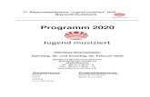 Programm 2020 - Jugend musiziert · Ludwig von Beethoven Leichte Sonate G-Dur op.49 Nr.2 c 4.15 (1770-1827) Felix Mendelssohn Lieder ohne Worte g-Moll d 4.25 (1809-1847) Dimitar Nenov