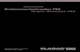 Hydraulischer/ Hydraulic Drehmomentschrauber FSX Torque ... · + Antriebseinheit (SX) + Drive unit (SX) HSX 550 F Ratschenkopf ratchet head Max. SW (mm) max. A/F (mm) Fix: Fester