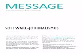 MESSAGE Leseprobe 3-2014 · Podium 62 MESSAGE 3/2014 63 A uch das noch: ein weiterer Journa - lismusbegriff. Nach Daten-, Droh-nen- und Sensorjournalismus kommt jetzt auch noch Roboterjournalis-mus.