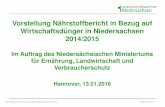 Vorstellung Nährstoffbericht in Bezug auf Wirtschaftsdünger in Niedersachsen 2014/2015 · Nährstoffbericht in Bezug auf Wirtschaftsdünger 2014/2015 Fachbereich 3.12 1,78 2,28