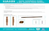 hanit Installation Guide - 5 Bar Pasture Fence System HAHN Kunststoffe GmbH - Gebäude 1027 - DE 55483 Hahn-Flughafen Telefon: +49 (0)65 43 / 98 86-0 Mail: export@hahnkunststoffe.de