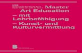Kunst- und Kulturvermittlung - BFHd32dd774-7699-4972-bb90-e1390...Kunst- und Kulturvermittlung Der Master Art Education mit Schwerpunkt Kunst und Kultur vermittlung qualifiziert zur