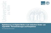 Digitalisierung und Digitale Medien in der …...Medienbildung in der Kinder- und Jugendhilfe (Kutscher 2019) Sensibilisierung der Fachkräfte für digitale Fragen Medienbildung als