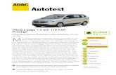 Autotest - ADAC...Autotest Dacia Lodgy 1.5 dCi 110 FAP Prestige Fünftürige Großraumlimousine der unteren Mittelklasse (79 kW / 107 PS) it "flexibel, praktisch, preisgünstig" wird