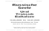 Russische Seele 2020 Ural - Transsib - Baikalsee Stand: 09 ... · Russische Seele 2020 Ural - Transsib - Baikalsee Stand: 09/2019 1 © Mir Tours & Services GmbH D -56291 Birkheim