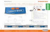 LIGHT-BOX / XL 190 Einbaugehäuse ohne Trafotunnel / mit bzw. … · 2019-04-30 · LIGHT-BOX / XL 190 Einbaugehäuse ohne Trafotunnel / mit bzw. ohne Magnetbefestigung Datenblatt