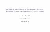 Reference Dependence in Retirement Behavior: Evidence from ...forschung.deutsche-rentenversicherung.de/FdzPortalWeb/...drv_2018… · Konzentration der Erwerbsaustritte an Altersgrenzen