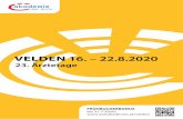 VELDEN 16. – 22.8...Gebühren für Vorträge im Casino Velden, Details unter Allgemeine Hinweise Ausgewiesene Veranstaltungen auch für Nicht-ÄrztInnen, alle anmeldepflichtig 16.00-17.30