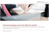 Verlustuntergang nach § 8c KStG bei GmbH...Verlustuntergang nach 8c KStG bei GmbH Seminar zum Körperschaftsteuerrecht für Steuerberater, Wirtschaftsprüfer und Rechtsanwälte Von: