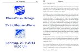 Blau-Weiss Hollage SV Holthausen- Spieltag/Tabelle 11 BSV Kickers Emden Kickers Wahnbeck 20:00 SC Melle