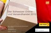 Der Schweizer Online- und Versandhandel 2012...2013/03/08  · Entwicklung Markvolumen Online- und Versandhandel 2008 – 2012 Umsatz in Mrd. CHF Online- und Versandhandels- markt