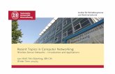 Recent Topics in Computer Networking Recent Topics in Computer Networking Wireless Sensor Networks â€“
