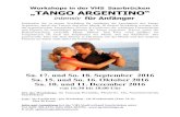 Workshop „TANGO ARGENTINO“ - AG Libertango · „TANGO ARGENTINO“ intensiv für Anfänger Entdecken Sie in einem Workshop für Anfänger die Faszination des Tango Argentino,