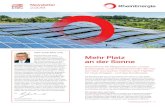 Mehr Platz an der Sonne - RheinEnergie€¦ · zum Gelingen der Energiewende leisten. Und wir sind für jede Anfrage von Unternehmen und Institutionen offen. Wir prüfen gerne, ob
