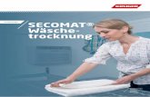 SECOMAT® Wäsche- trocknung¼ren_und... · 2020-01-14 · krueger.ch/secomat 8 Wäschetrockner mit Zusatzheizung, ohne Energieeffizienzklasse Technische Daten SECOMAT® 75 H SECOMAT®