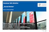 Seminar WS 2013/14 „Social Media“ · Wissenschaftliches Arbeiten Finden Sie relevante Literatur ... Information," Journal of Consumer Research(37:5), S. 858-873. ... " Why Do