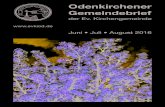 Odenkirchener Gemeindebrief - evkiod.de · 2020-06-15 · Doppeltes Jubiläum 8 – 9 Gemeinde unterwegs 9 – 10 Gott ist immer bei mir 11 Ev. Bewegungskindergarten ... Odenkirchener