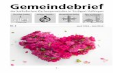 GB April Mai 2016 bearbeitet - …gesamtkirchengemeinde-stuttgart-vaihingen.de/fileadmin/...Hinweis zum nächsten Gemeindebrief Bitte beachten: Redaktionsschluss für den Gemeindebrief