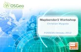 Mapbender Workshop FOSSGIS 2010...Logging mit Monolog HTML, XML, EMailTemplating mit Twig I18n, l10n mit Symfony Translation Clientseitig OpenLayersbasierte Kartendarstellung jQuery