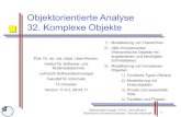 Objektorientierte Analyse 32. Komplexe Objekte · Technische Universität Dresden, Fakultät Informatik 1 Objektorientierte Analyse 32. Komplexe Objekte Prof. Dr. rer. nat. habil.