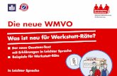 Die neue WMVO - xn--werkstattrte-deutschland-zbc.deäte-deutschland.de/sites/default/files/downloa… · Die neue WMVO Der Verein Werkstatt-Räte Deutschland möchte Sie informieren.