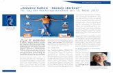 Aktion Gesunder Rücken e. V. „Balance halten – Rücken stärken!“ … · 2017-02-13 · „Balance halten – Rücken stärken!“ 16. Tag der Rückengesundheit am 15. März