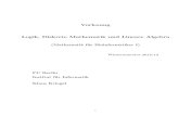 Vorlesung Logik, Diskrete Mathematik und Lineare · PDF file 5 Lineare Algebra 51 5.1 Einfuhrung: Anschauliche Vektorrechnung . . . . . . . . . . . . . . . 51 ... Die Grundlagen der