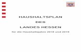 HAUSHALTSPLAN DES LANDES HESSEN · Landes Hessen, die Ausgaben aus zweckgebundenen Einnahmen sowie die Ausgaben in För-dermittelbuchungskreisen. (3) Das Ministerium der Finanzen