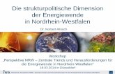 Die strukturpolitische Dimension der Energiewende in ... · Regenerative Energiewirtschaft in der Region Düsseldorf+ Nutzung & Ausbau regenerative Erzeugung, Forschungsschwerpunkte