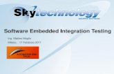 Software Embedded Integration Testing - Automotive SPIN · 2011-02-21 · 1. Outsourcing delle attività di compliance del software agli standard sulla Safety –Adeguamento del software