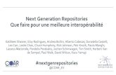 Next Generation Repositories Que faire pour une meilleure ... · Discovery Through Navigation 4. Interacting with Resources (Annotation, ... •IIIF •COUNTER •Creative Commons