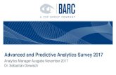 Advanced and Predictive Analytics 2017 - BI Survey · PDF file 2017-11-17 · Predictive Analytics nutzen und treiben Einsatzszenarien in den Fachbereichen Bis 250 Mitarbeiter 250-5.000