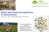 Stand des Zweinutzungshuhns in Deutschland · 2017-02-15 · • 2015 Plattform Zweinutzungshuhn, Neuland e.V., 2. ... – 2 Runden Sept. 2015, April 2016 ... Novogen Newsletter 8/2015