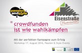 crowdfunden ist wie wahlkämpfen - Eisenstrasseeisenstrasse.info/.../PPP-Crowdfunding-Marketing.pdfAufruf zum Crowdfunding Call to Action * Risikohinweis 22 * 23 * * Teilweise im Comic-/Erklärvideo-Stil