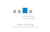 Hyper-V-Geeking - michael wessel · 2017-01-25 · Windows Server 2012 Windows Server 2008 R2 Windows Server 2008 Cluster Rolling Upgrade In-place Upgrade Cluster-Migration Shared-Nothing