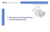 3 Business Re-Engineering / Prozessgestaltung · Informationsfluss beschleunigen geographische Distanzen überwinden gemeinsame Informationsbasis Inter-organisational Prozesse zwischen
