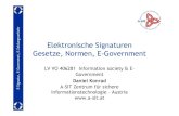 Elektronische Signaturen Gesetze, Normen, E-Government · elektronische Signaturen, die auf einem qualifizierten Zertifikat beruhen und die von einer sicheren Signaturerstellungseinheit