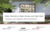 Video-Tutorials zu Open Access und Open Data · 2016. 3. 20. · Seite Video-Tutorials zu Open Access und Open Data Analyse und mögliche Nachnutzbarkeit Der Inhalt dieser Präsentation