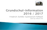 Friedrich-Schiller-Gymnasium Fellbach Fach Stunden Fach Stunden Deutsch 5 2 Biologie (BNT) 3 Mathematik